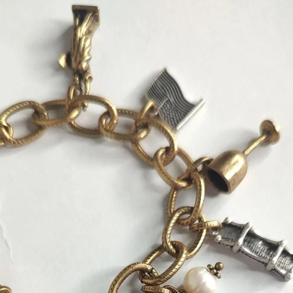 Patricia Nash Bracelet Charms World Traveler USA  Boho Chic - Picture 6 of 8